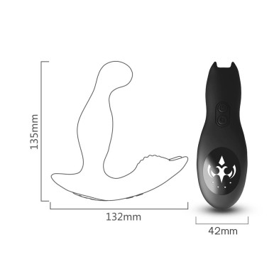 Masażer prostaty wibracje rotacja 9+5 trybów 13 cm